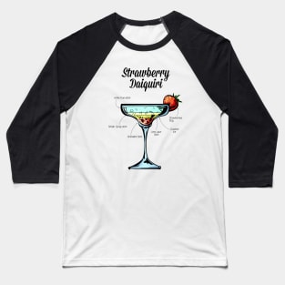 Strawberry Daiquiri Cocktail Recipe Baseball T-Shirt